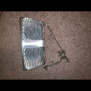 Silver Chain Clutch Purse